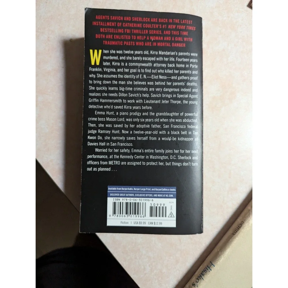 H1 Reckoning: An FBI Thriller‎ Catherine Coulter paperback book